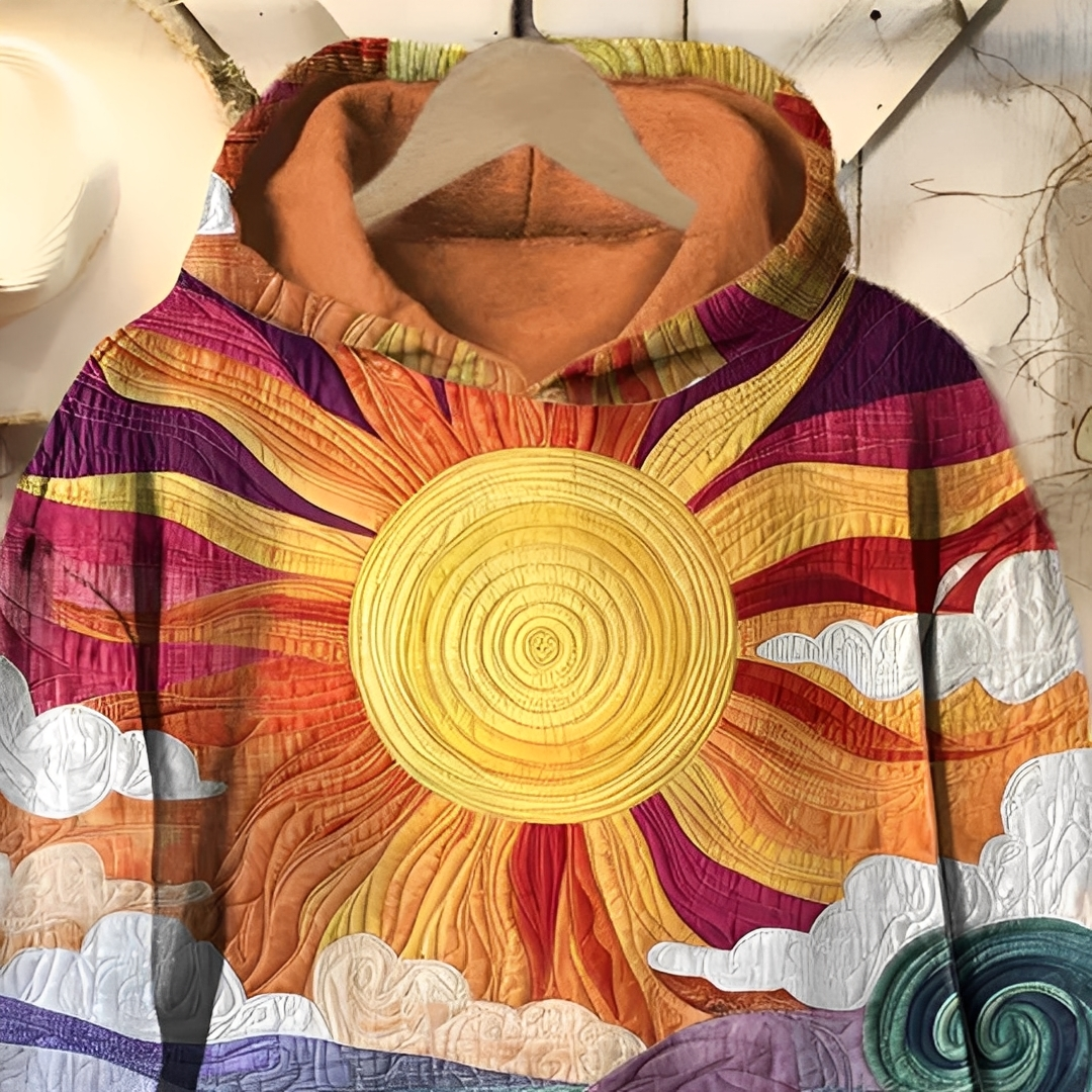 Vérène - Vintage-inspirierter Damen-Hoodie mit Aufdruck