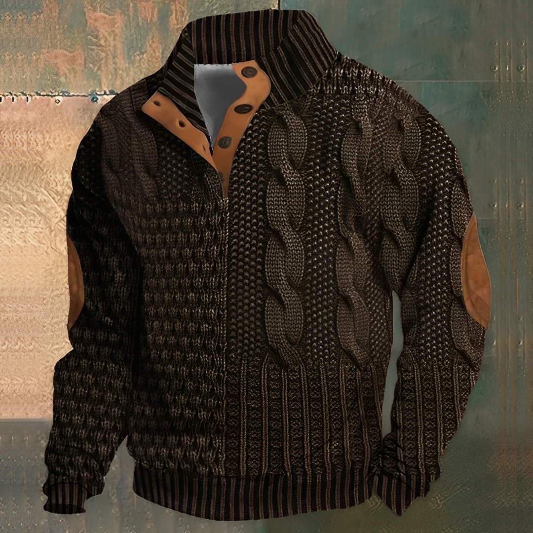 Nazaire - Herrenpullover mit 3D-Druckmotiv