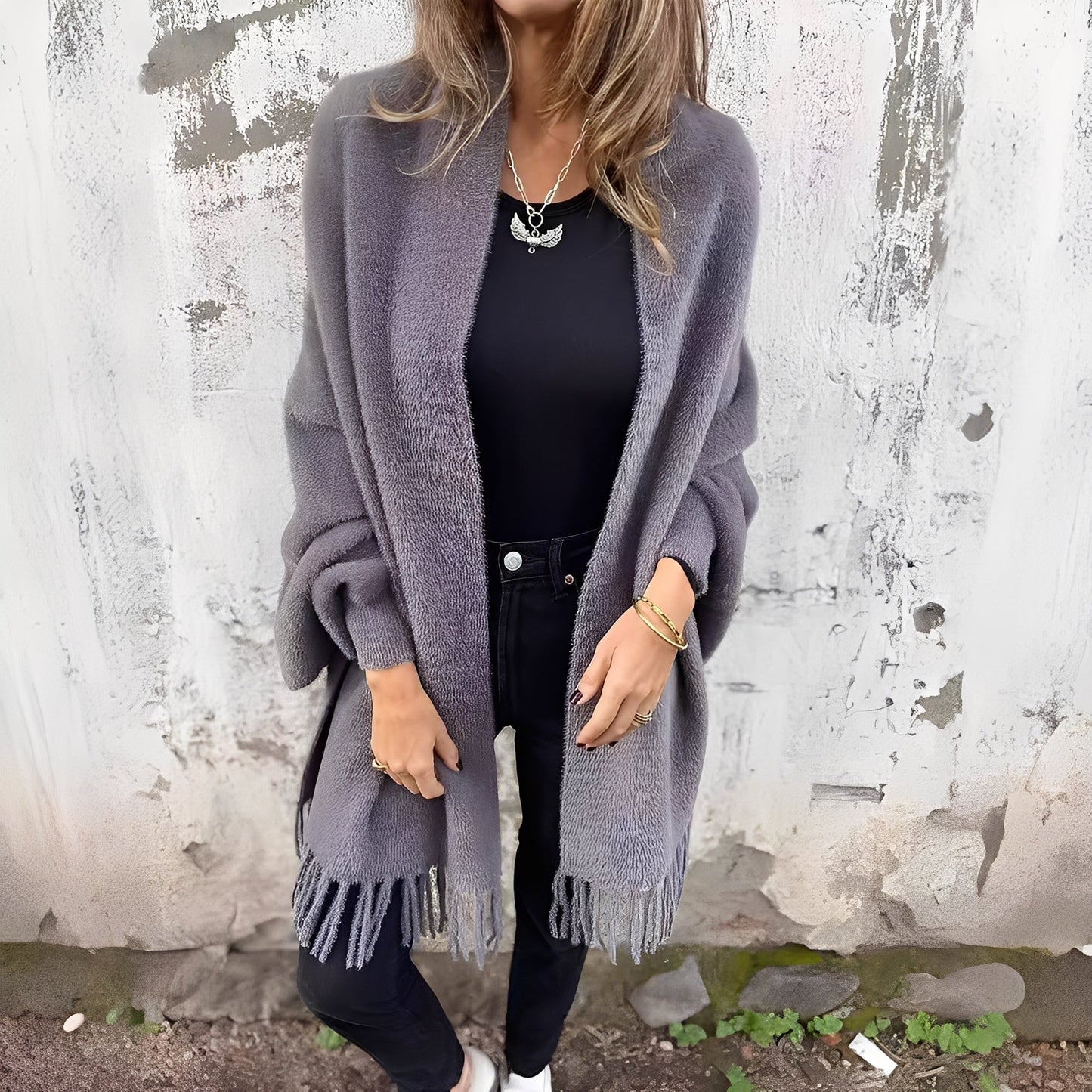 Bethney - Trendige, legere Damenstrickjacke