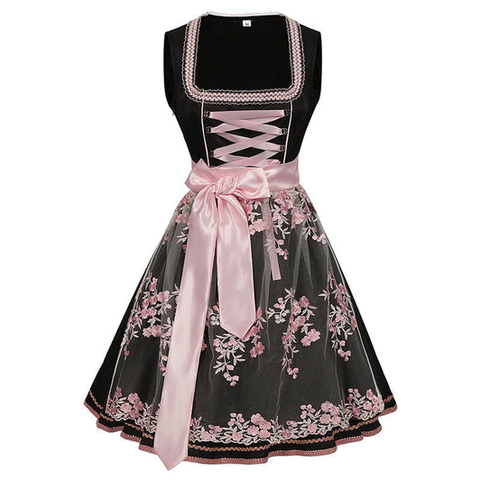 Elenora - Ärmelloses Damen-Dirndlkleid mit Schlitz für das Oktoberfest