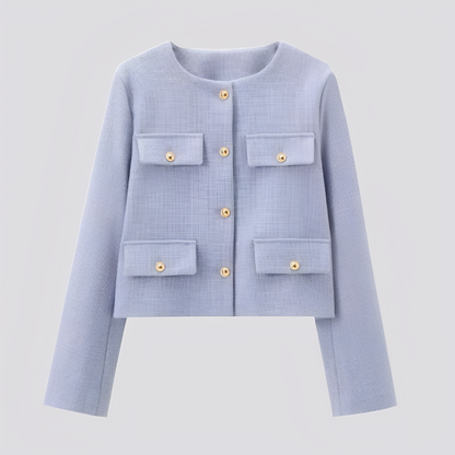 Emelia - Eleganter kurzer Damenmantel mit Knöpfen