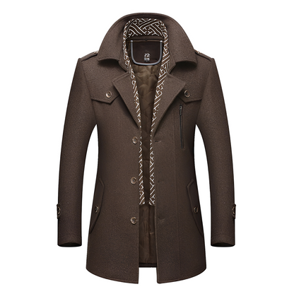 Ronny - Herren Retro-Mantel mit zahlreichen Taschen