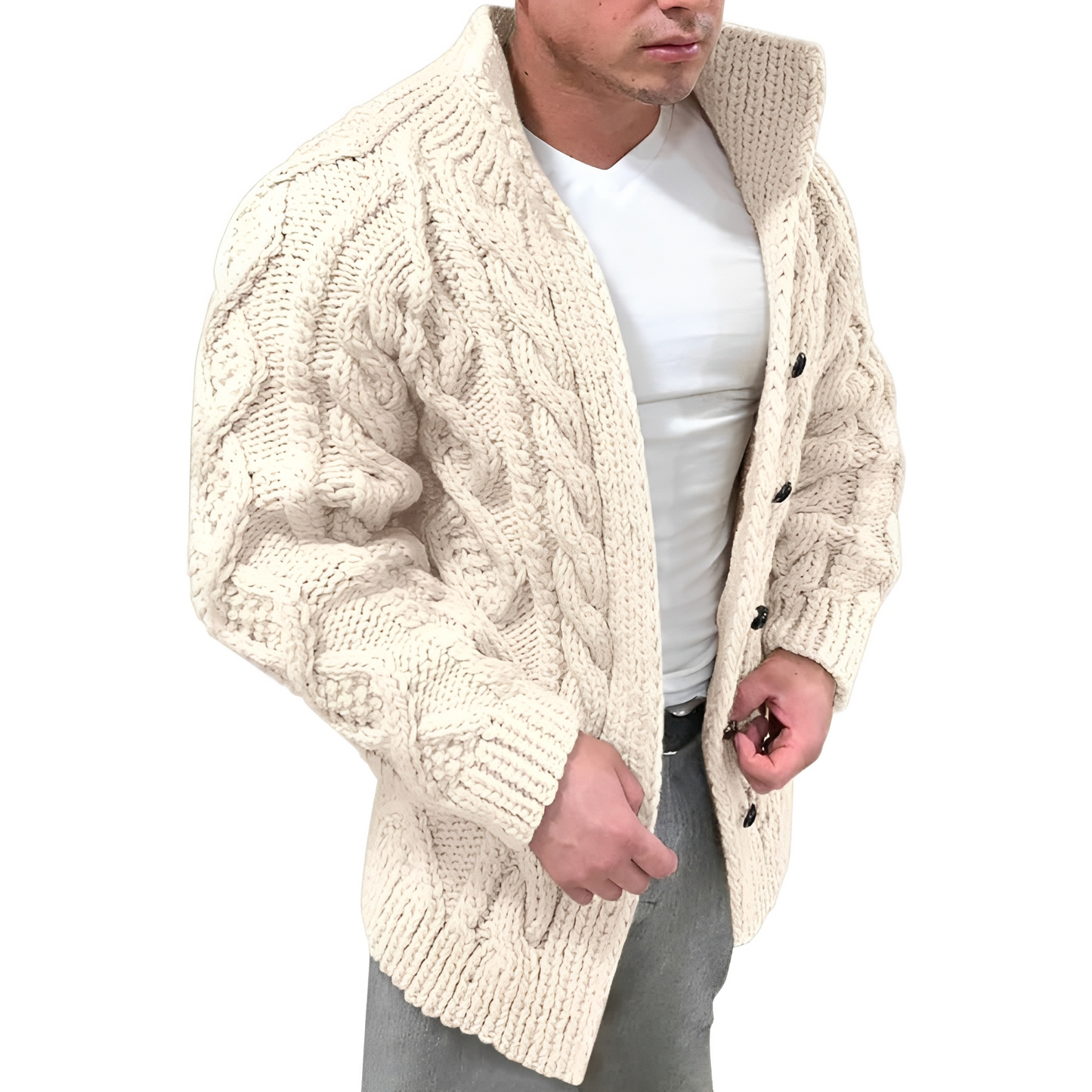 Oscar - Modischer Strickcardigan für Herren