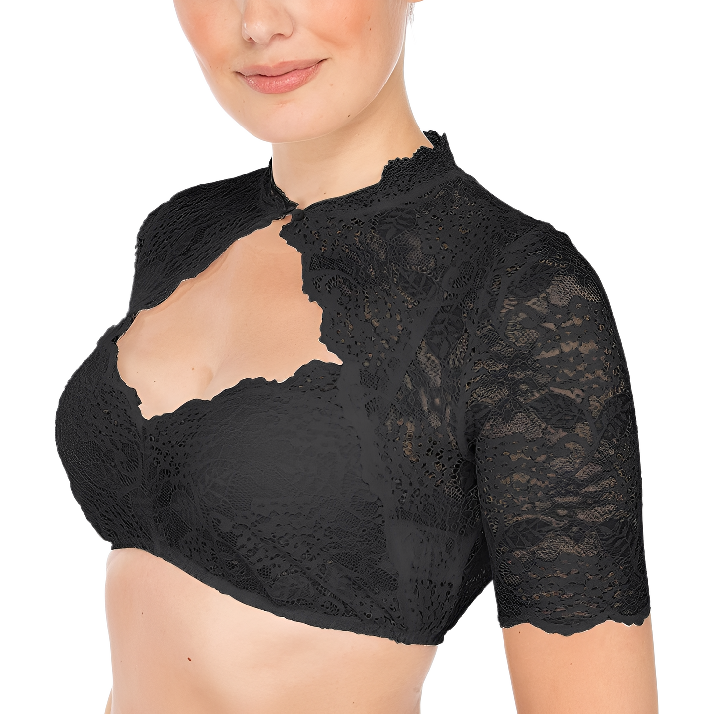 Daniella - Klassische Oktoberfest-Bluse mit Spitze für Damen