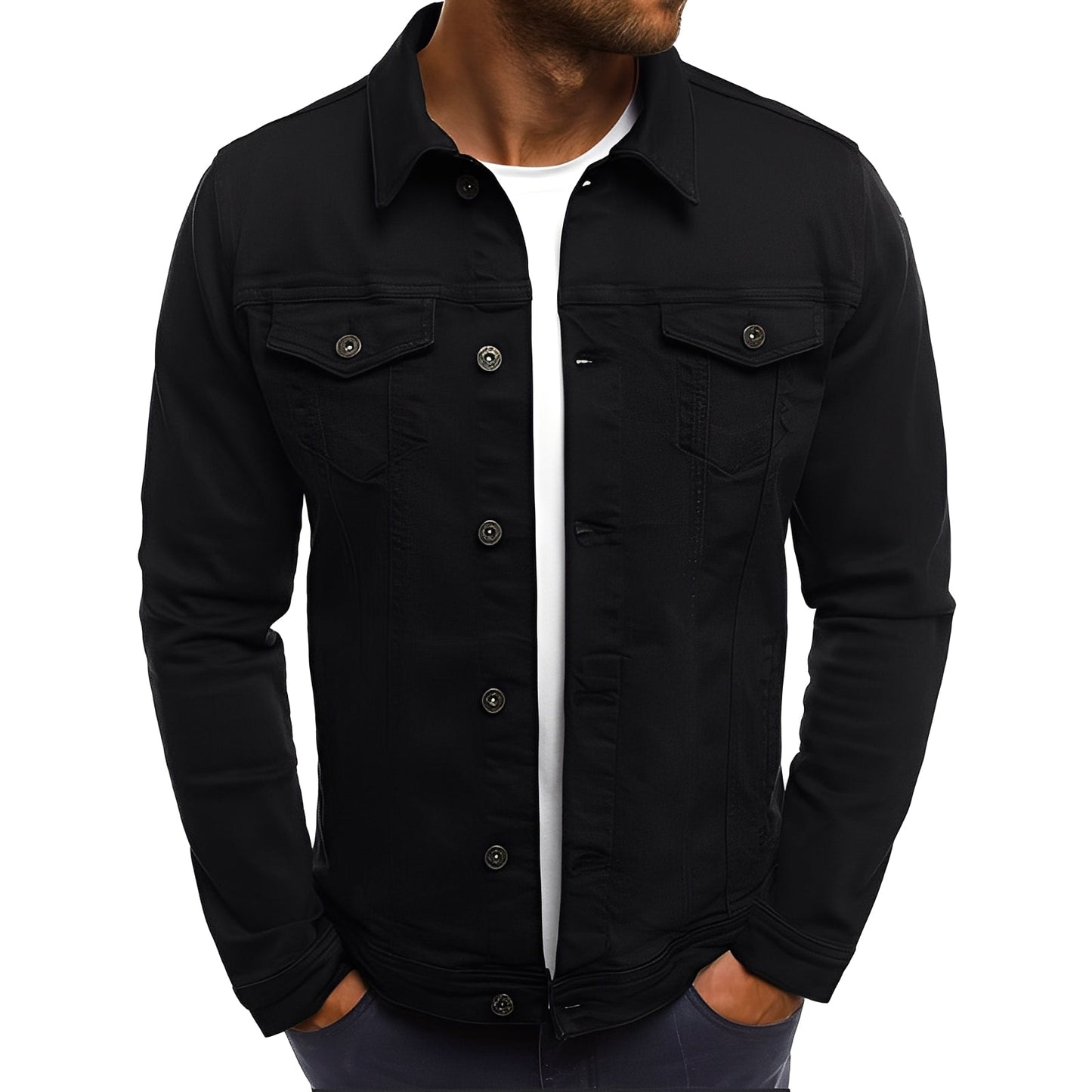 Steven - Modische Jeansjacke mit Taschen für Herren