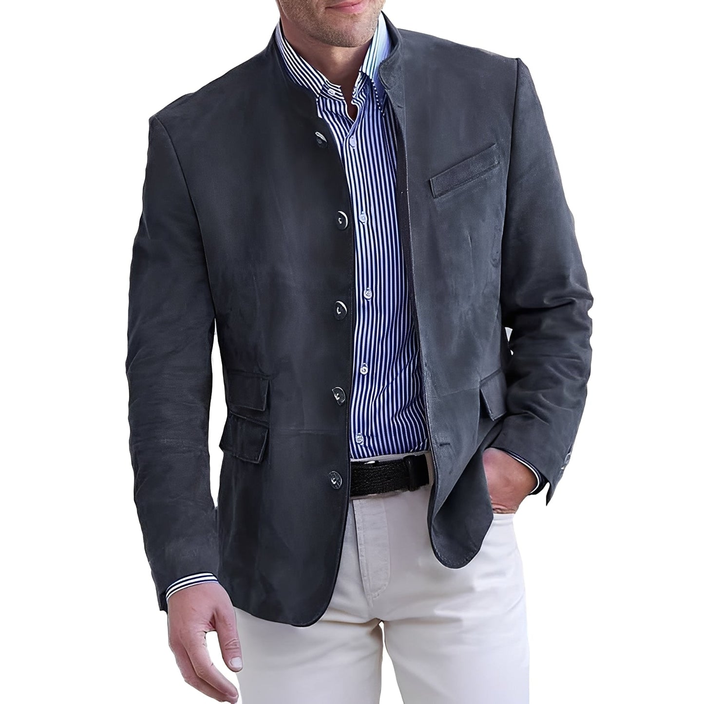 Geoffrey - Bequeme Button-Down-Jacke für Männer
