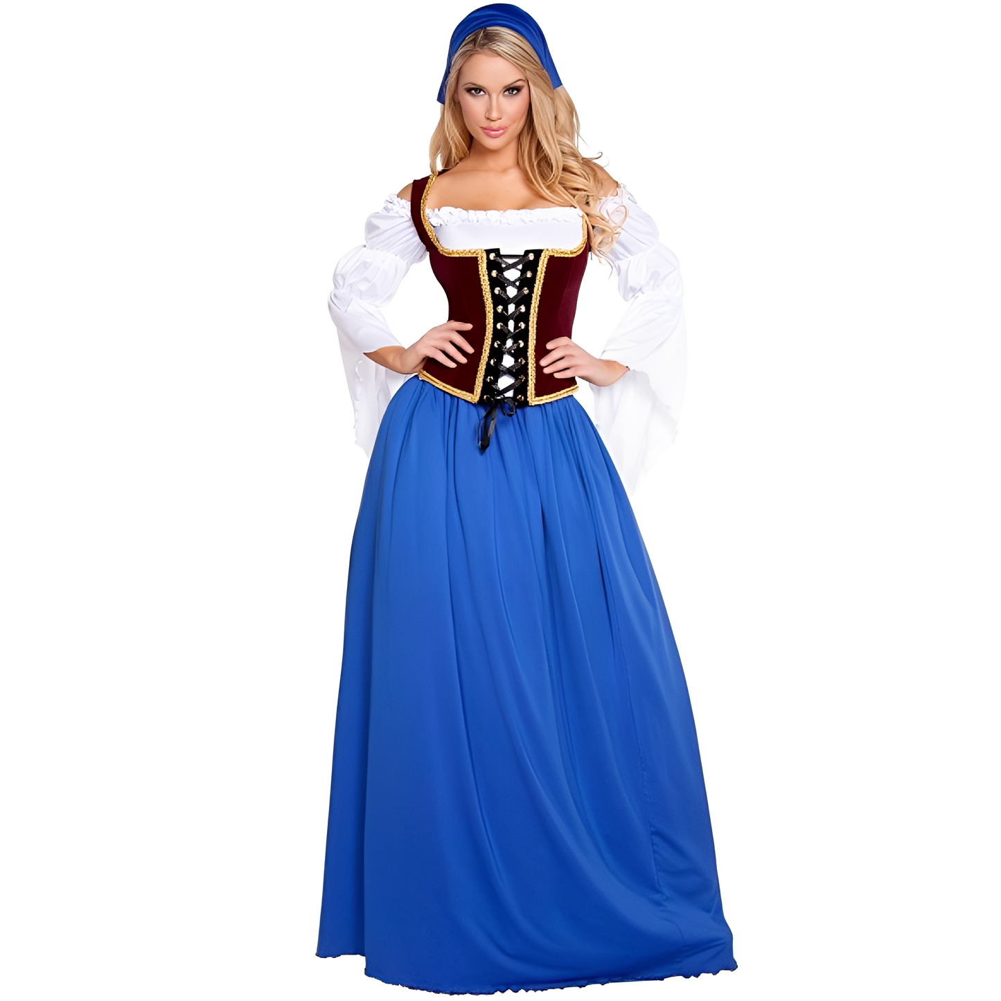 Katelynn - Vintage Oktoberfest langes Kleid für Damen