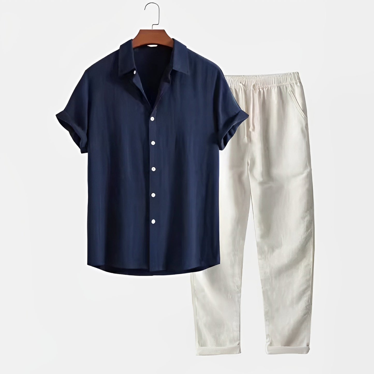 Phillip - Loose Summer Outfit Made of Flax for Men