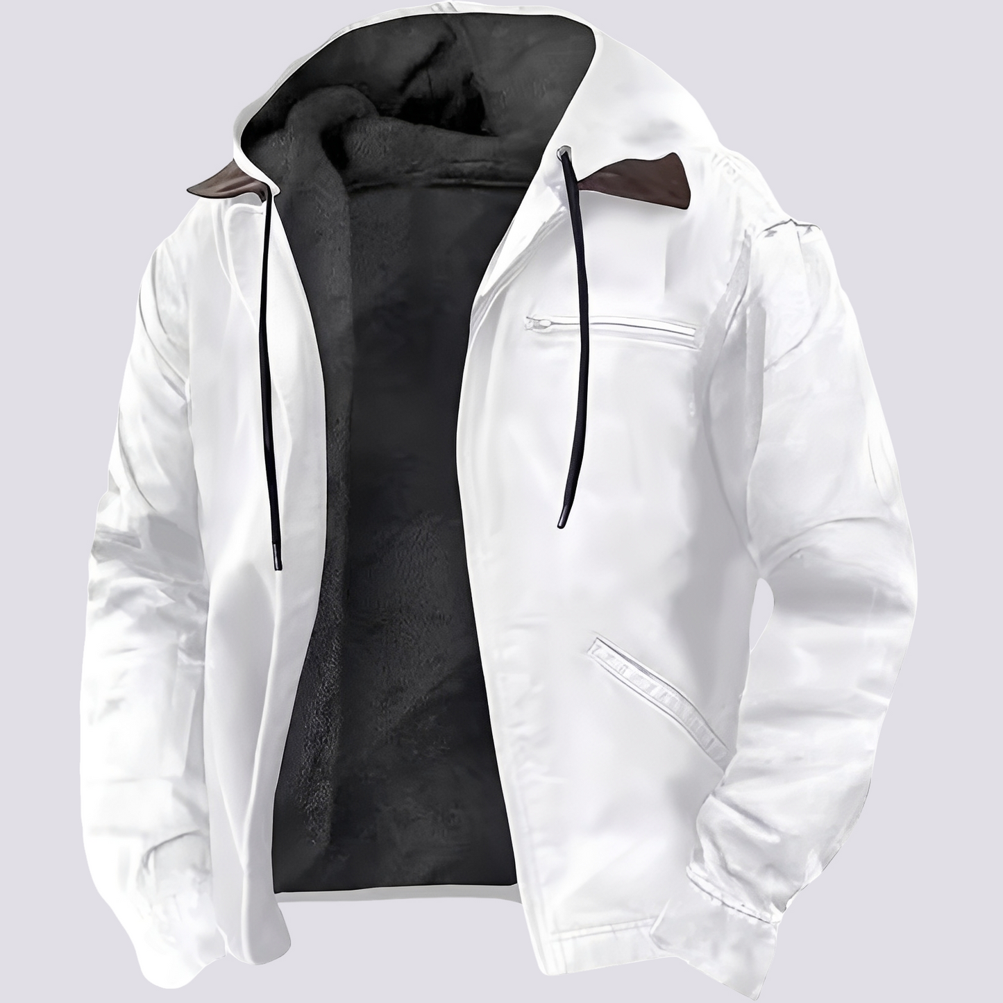 Harris - Weit geschnittene, gefütterte Herrenjacke mit Kapuze