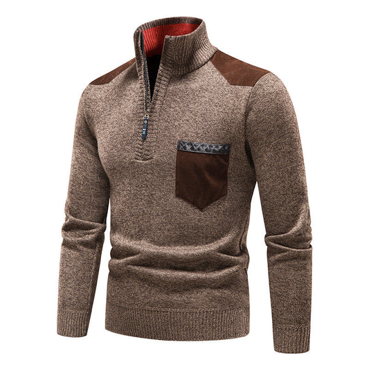 Rayne - Trendiger Herrenpullover mit Zipper und Tasche