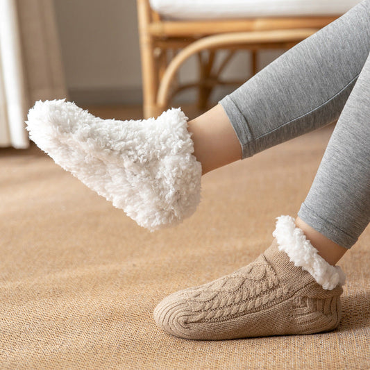 Raquel - Bequeme und rutschfeste Damenplüschsocken für die Winterzeit