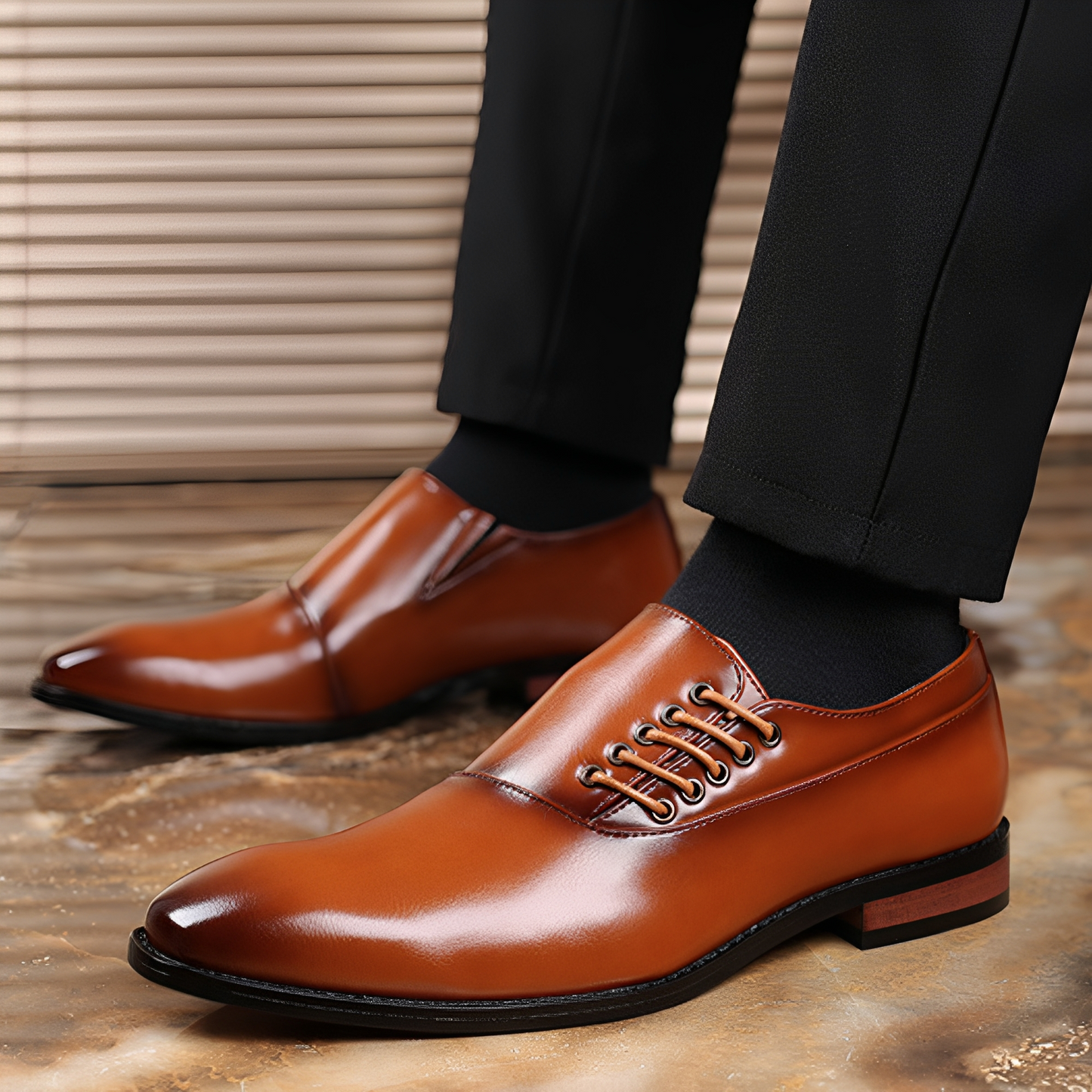 Carlos - Elegante Herren-Business-Lederhalbschuhe