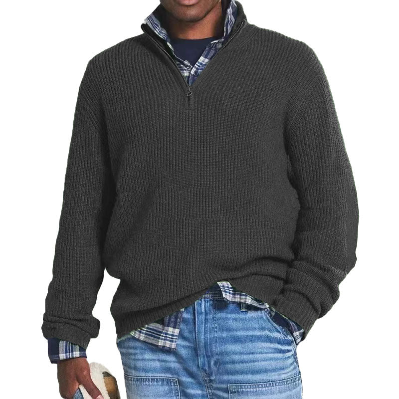 Charlton - Bequemer Herren-Kaschmirpullover mit Reißverschluss