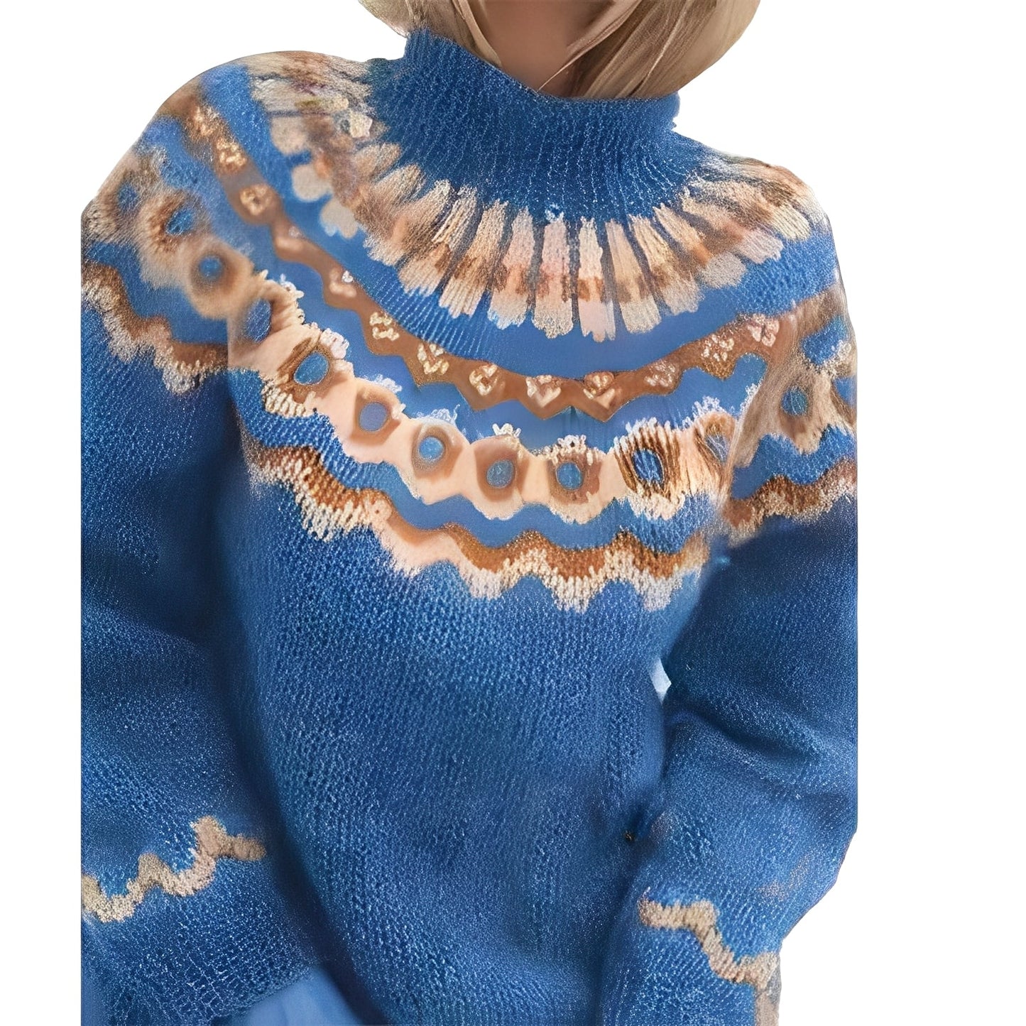 Fiona - Damen-Strickrollkragenpullover