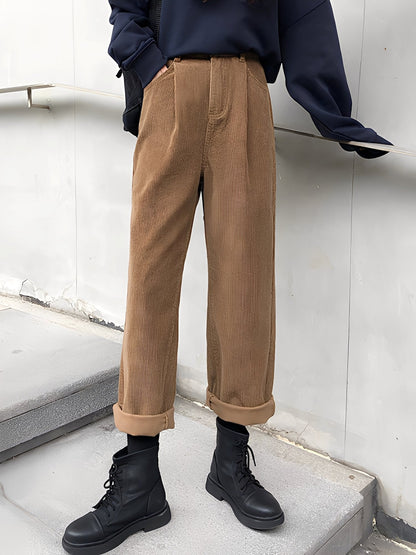 Shelbie - Damenweite Cordhose im klassischen Design