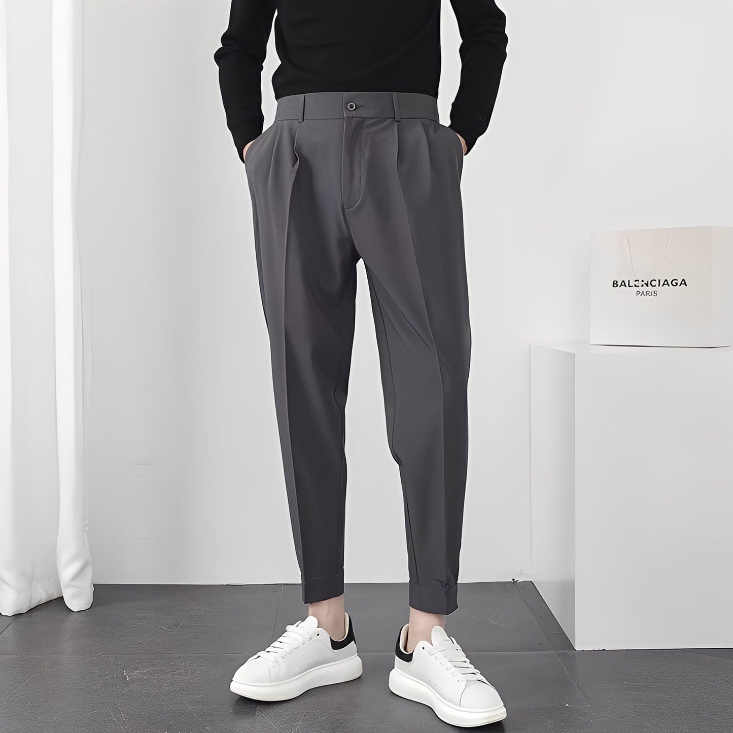 Micheal - Moderne, bequeme, locker sitzende Herrenhose