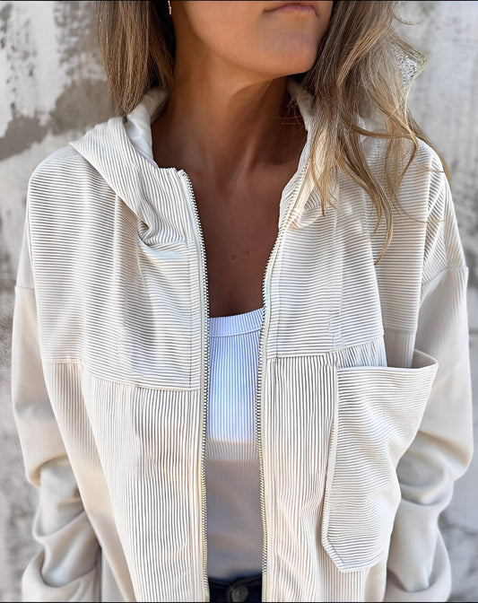 Gillian - Gemütliche Damen-Cordjacke mit Kapuze
