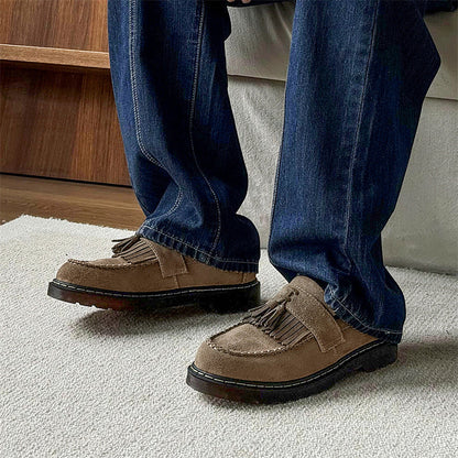Milton - Moderne Herren-Wildleder-Slipper mit Quasten