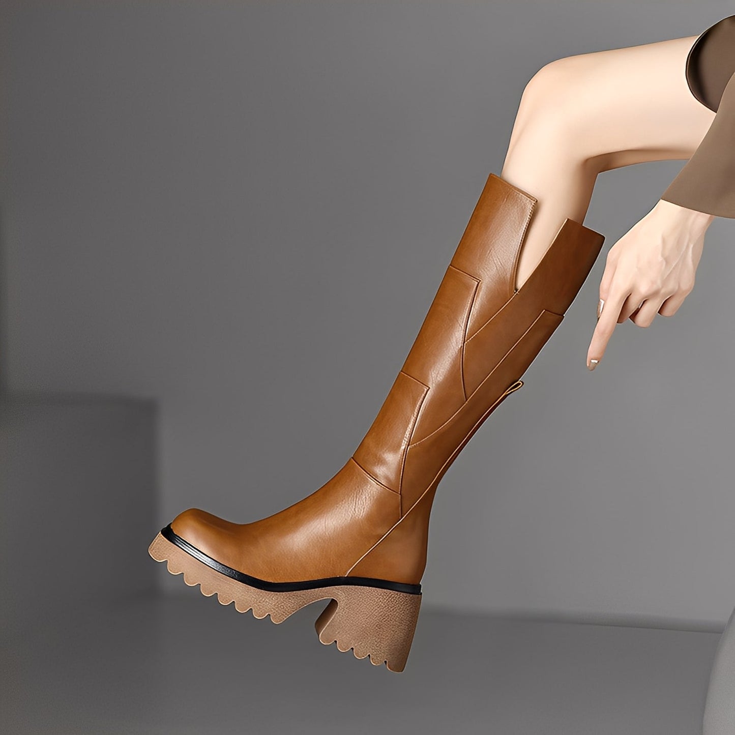 Madelaine - Komfortable und haltbare Lederstiefel mit Reißverschluss für Damen