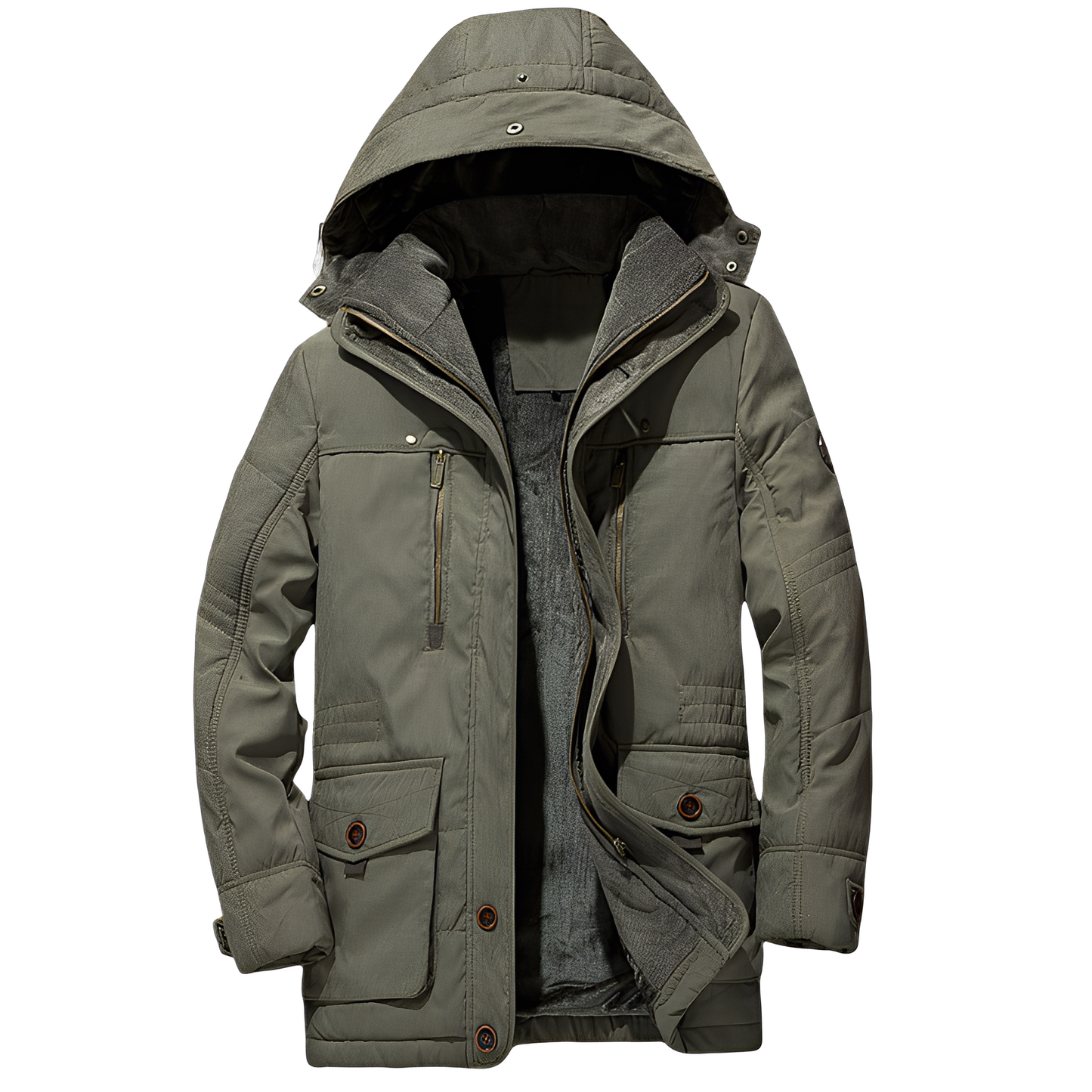 Tyrone - Herrenmantel, warm und dick mit Kapuze