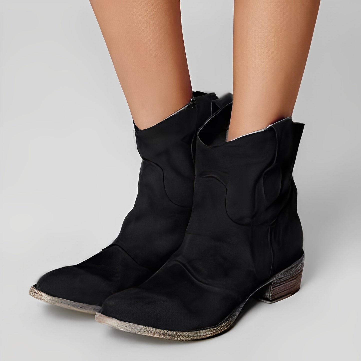Adaline - Damen-Cowboystiefel im Retro-Look mit kleinem Absatz