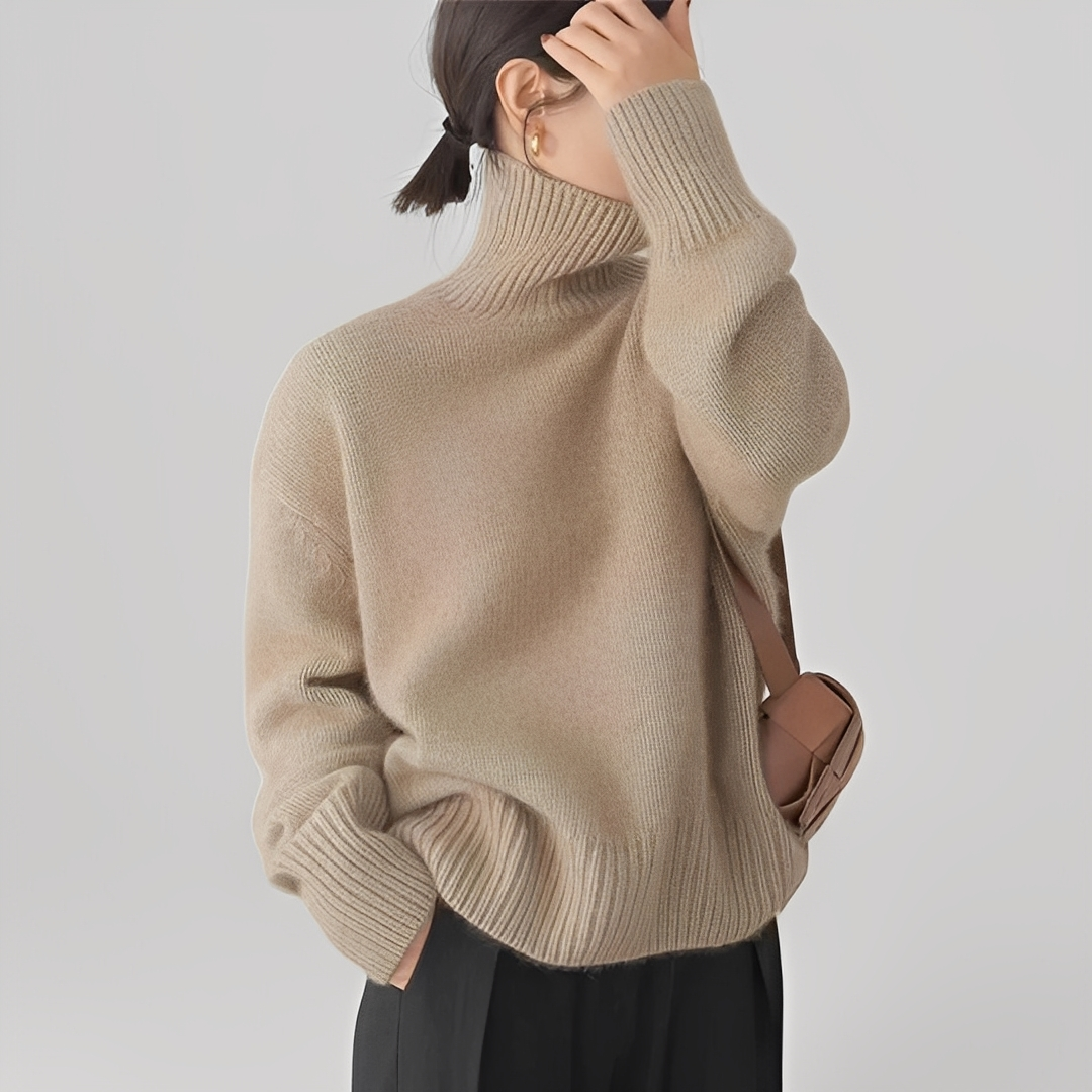 Anaïse - Damen-Kaschmirrollkragenpullover