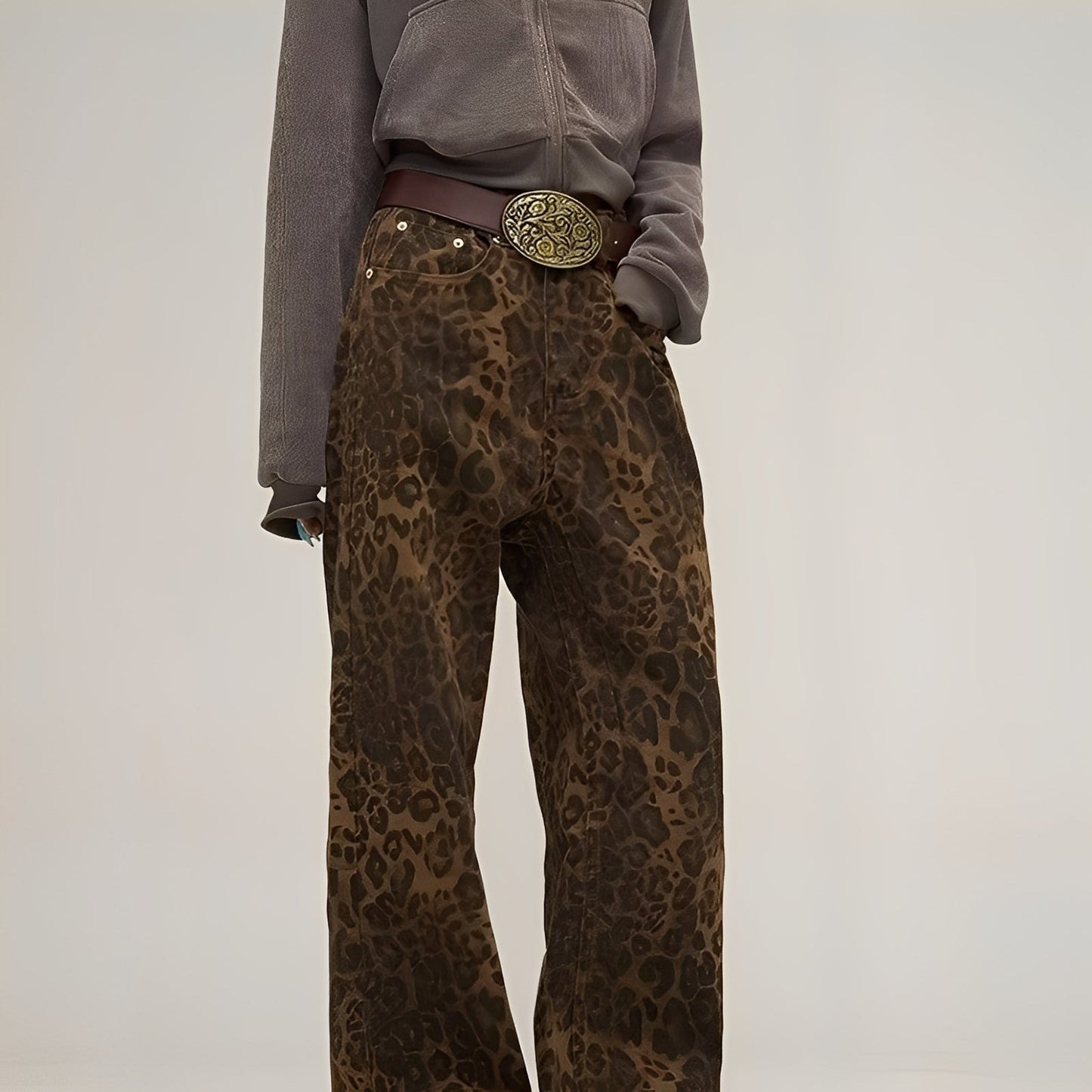 Felecia - Trendige, bedruckte Damen-Baggy-Jeans