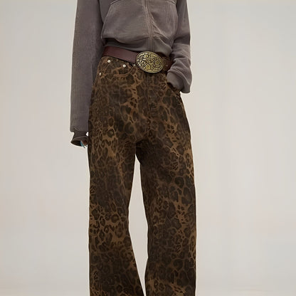 Felecia - Trendige, bedruckte Damen-Baggy-Jeans