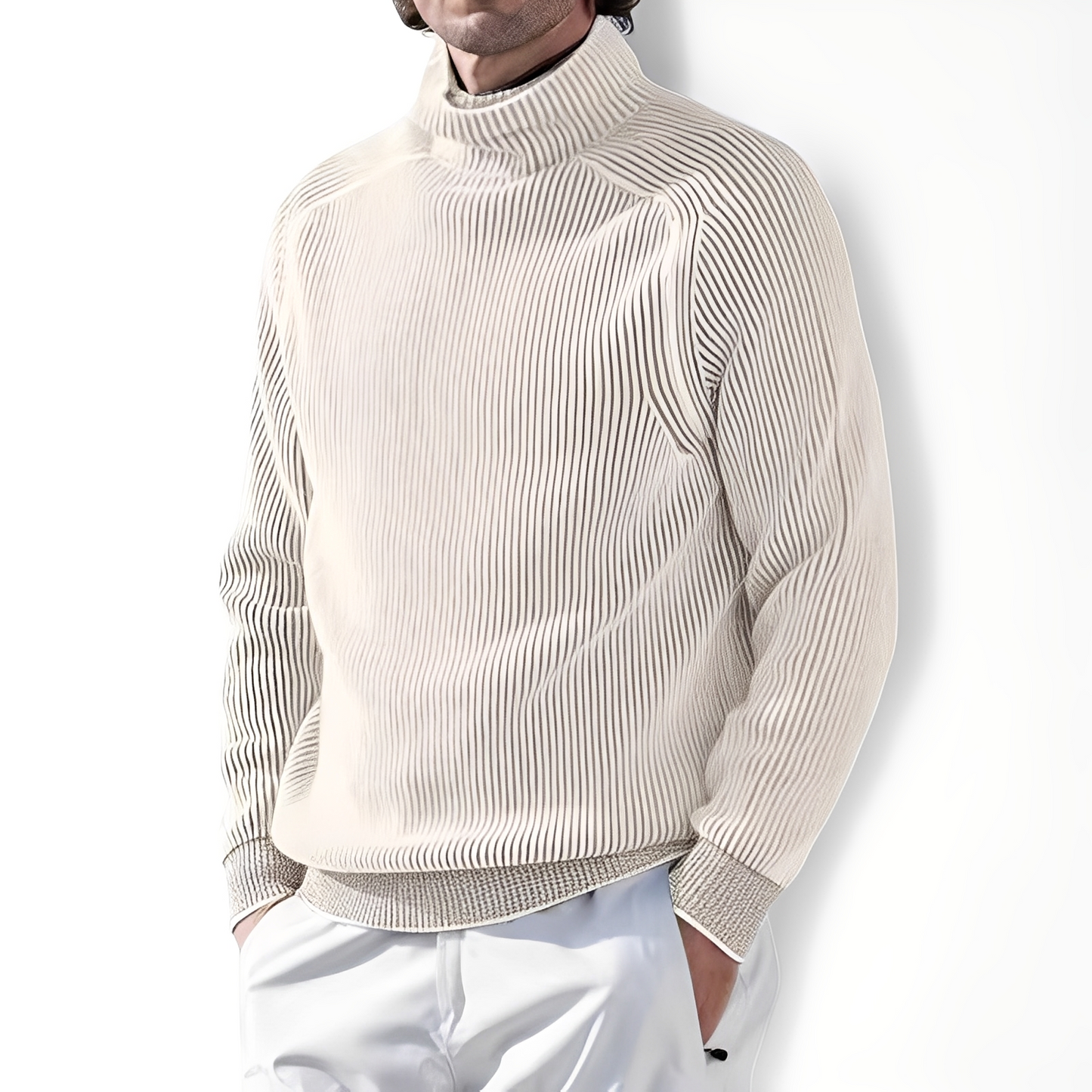 Jarrett - Herren-Kaschmirpullover mit hohem Kragen