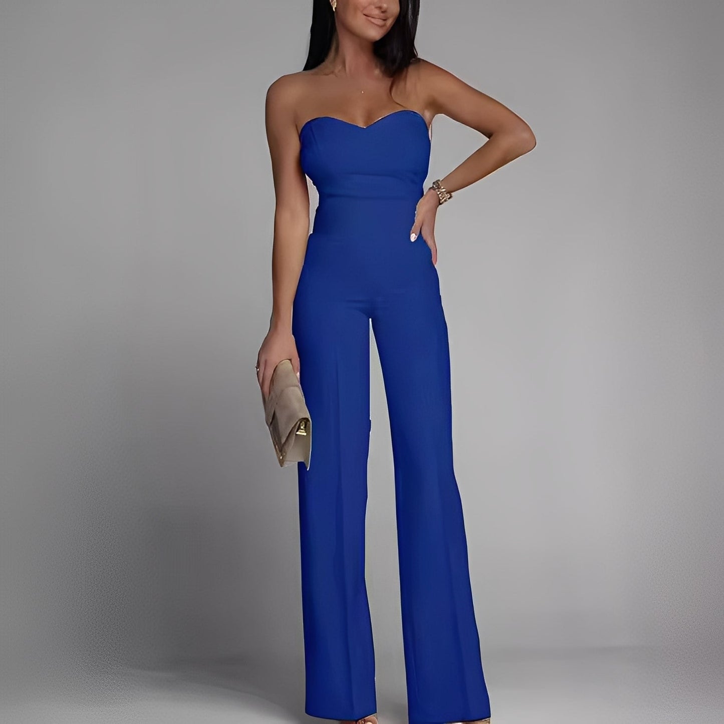 Briley - Eleganter, modischer trägerloser Damen-Jumpsuit