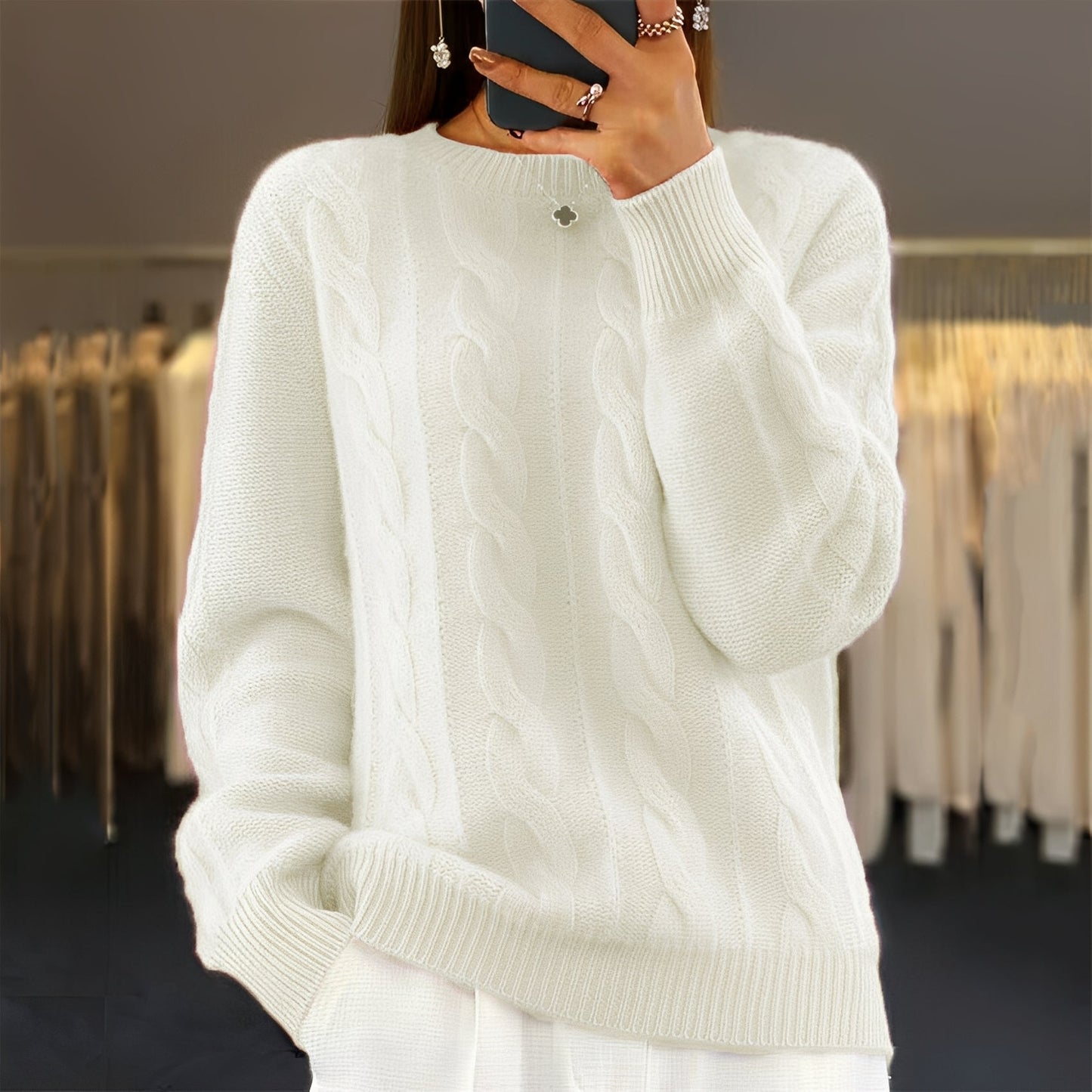 Jasmin - Elegant Women's Knit Sweater