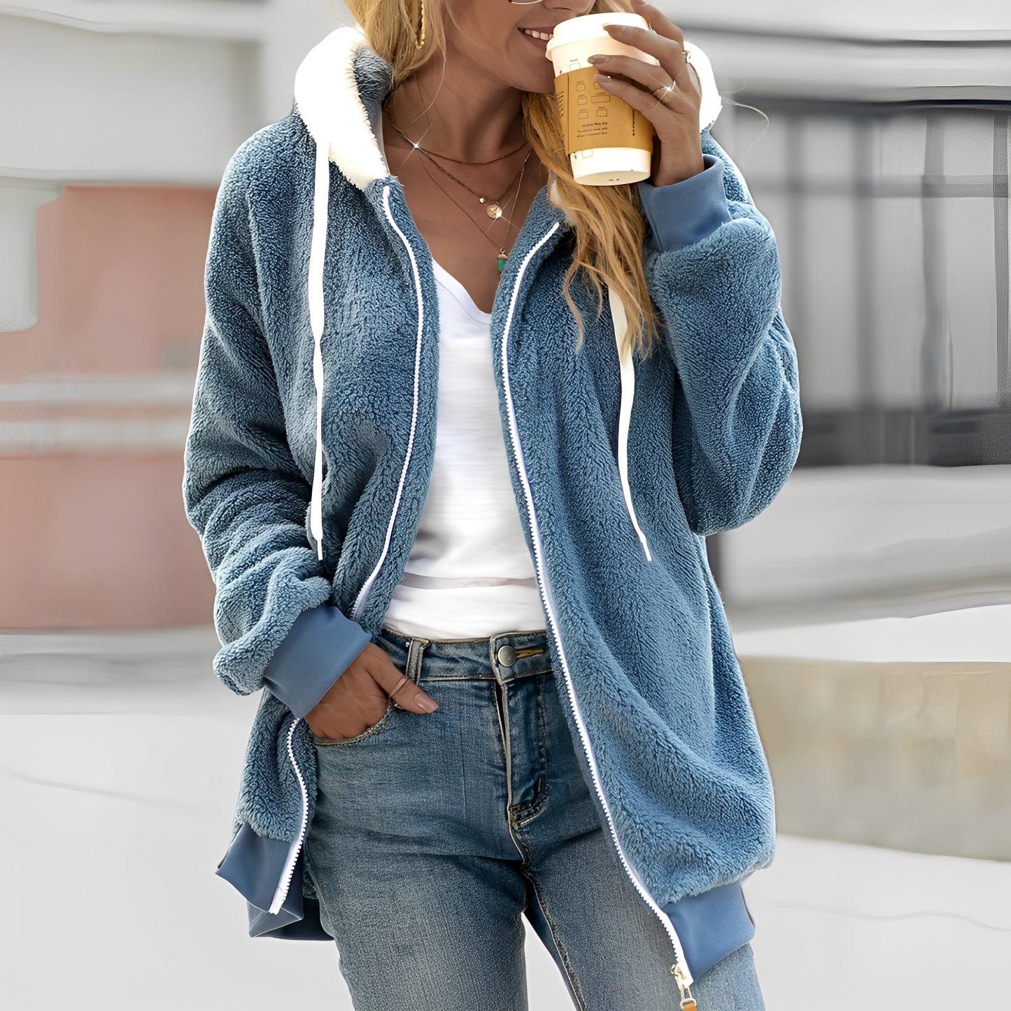 Rheanna - Damenkapuzenfleecejacke für Gemütlichkeit