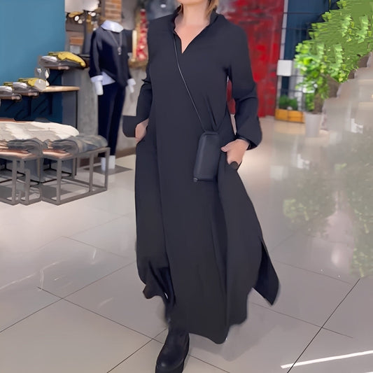 Hélène - Luftiges Damenkleid mit seitlichem Schlitz