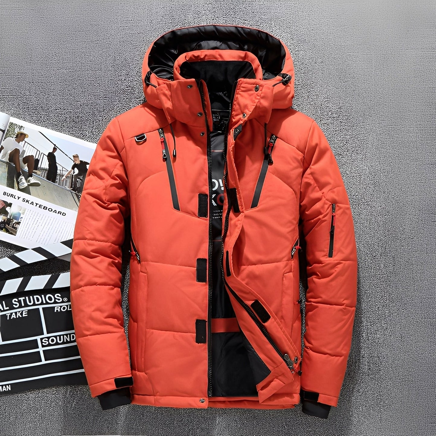 Damian - Moderne Herrenjacke mit Kapuze und vielen Taschen