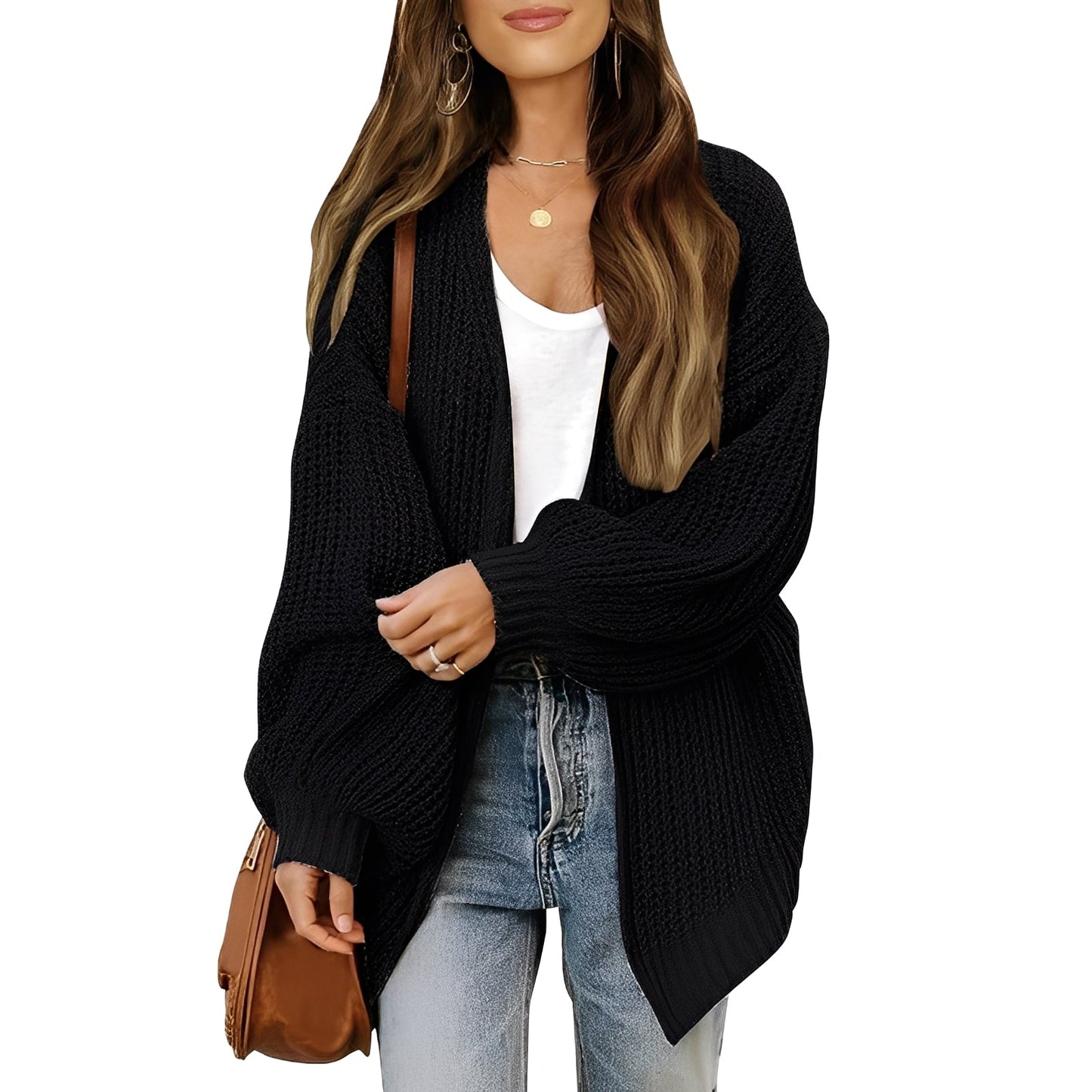 Nelly - Bequemer Damen-Cardigan mit offener Front