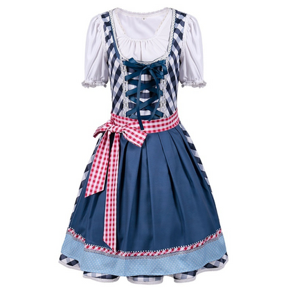 Rowina - Traditionelles kariertes Dirndl für Frauen für das Oktoberfest