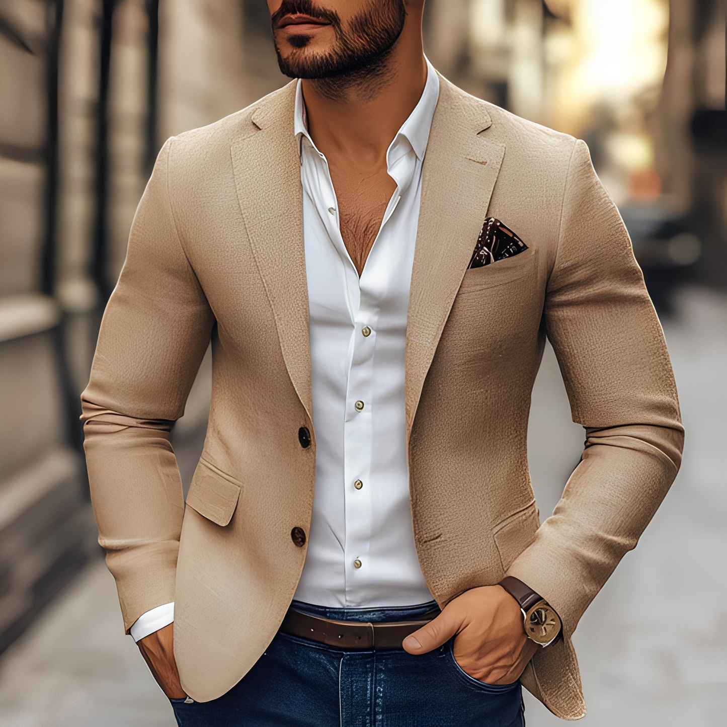 Abednego - Herrenfreizeitjacke mit zwei Knöpfen