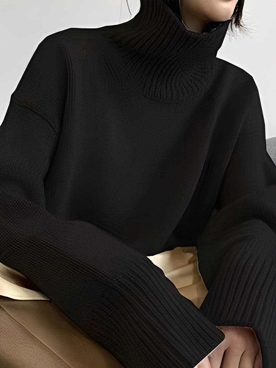 Adrienne - Eleganter, legerer Kaschmir-Rollkragenpullover