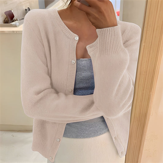 Jaqueline - Schlichter, eleganter Damenstrickcardigan