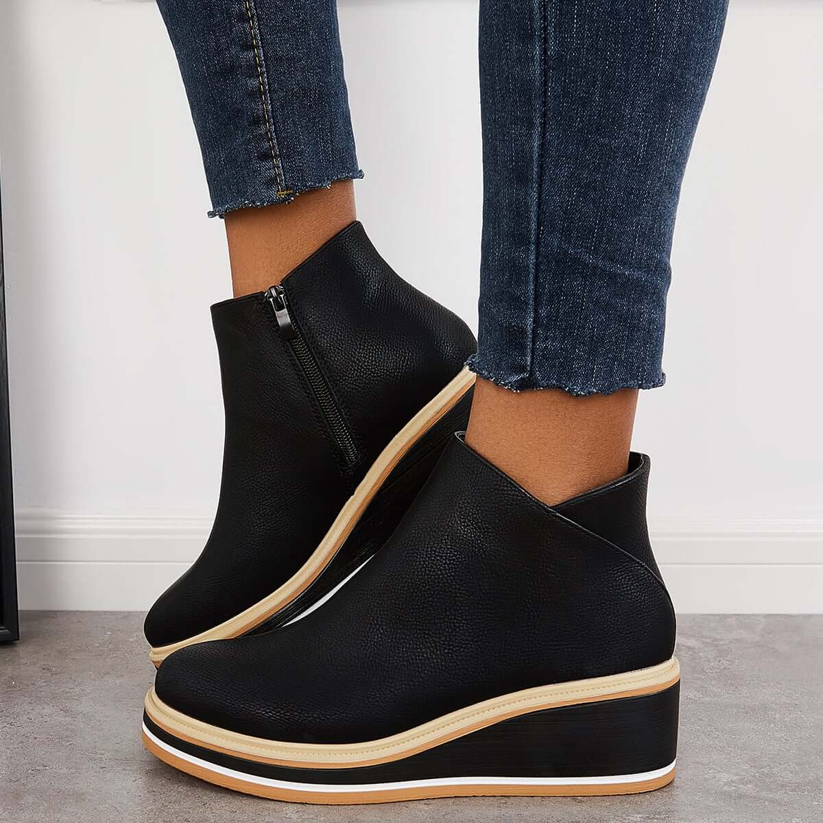 Nikkole - Bequeme Lederstiefeletten für Frauen
