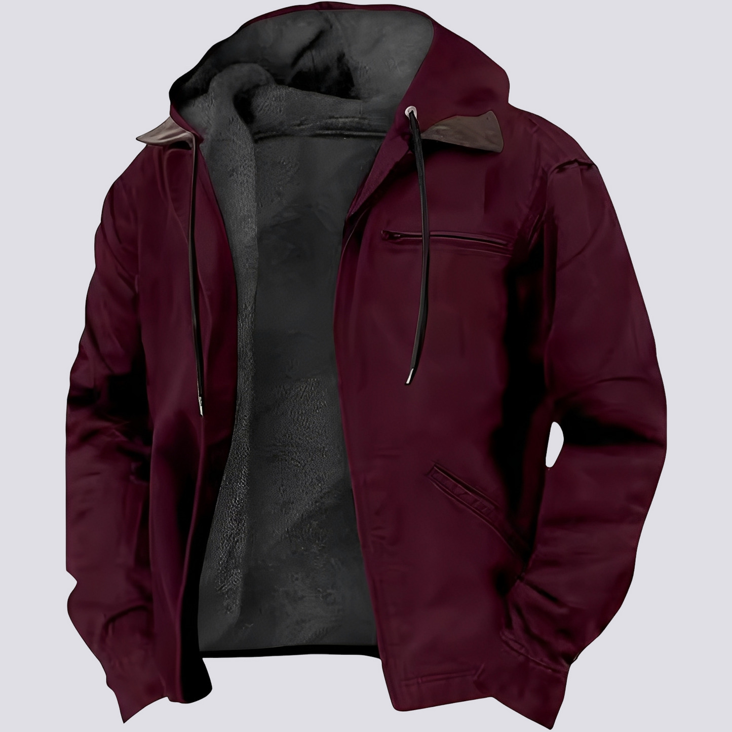 Harris - Weit geschnittene, gefütterte Herrenjacke mit Kapuze