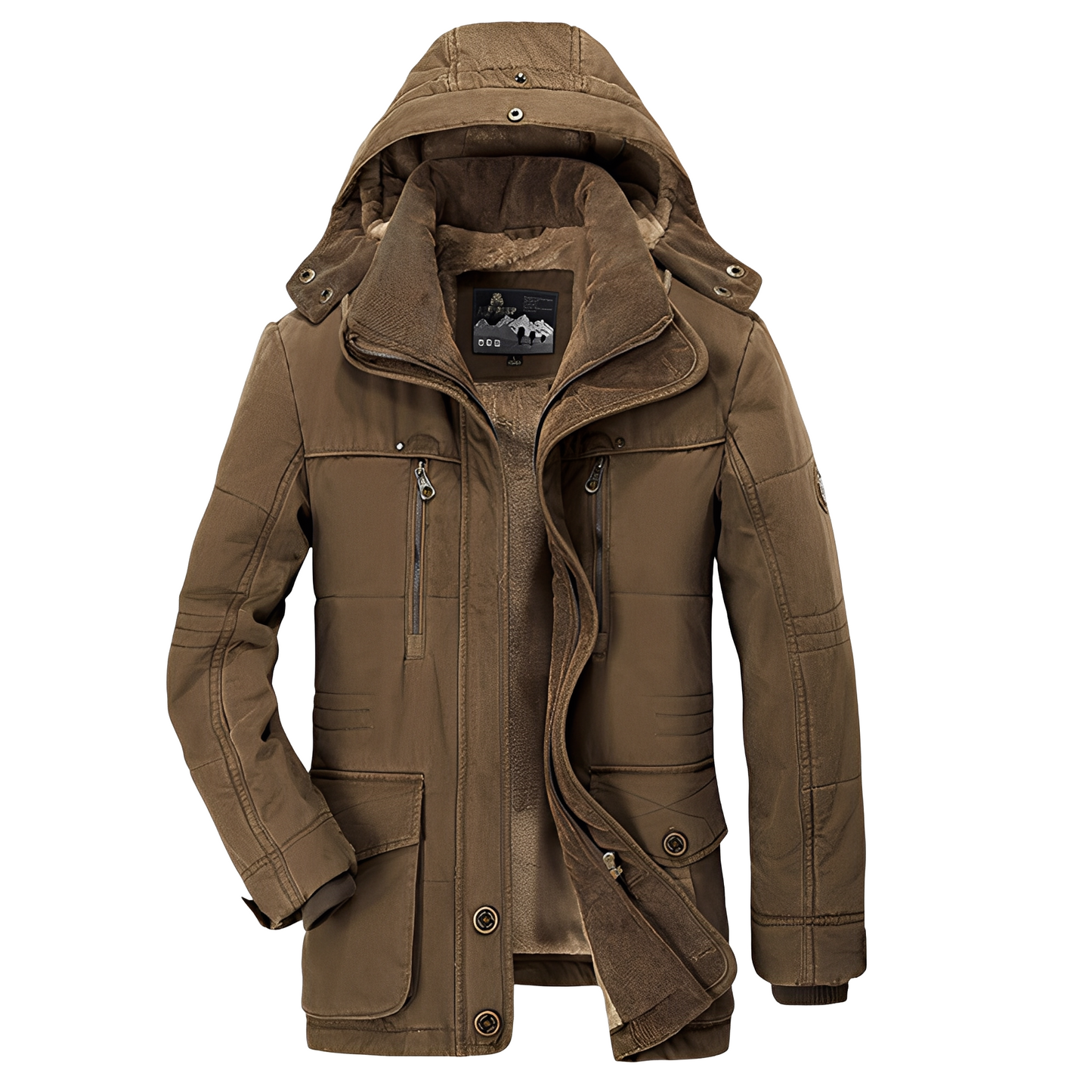 Tyrone - Herrenmantel, warm und dick mit Kapuze