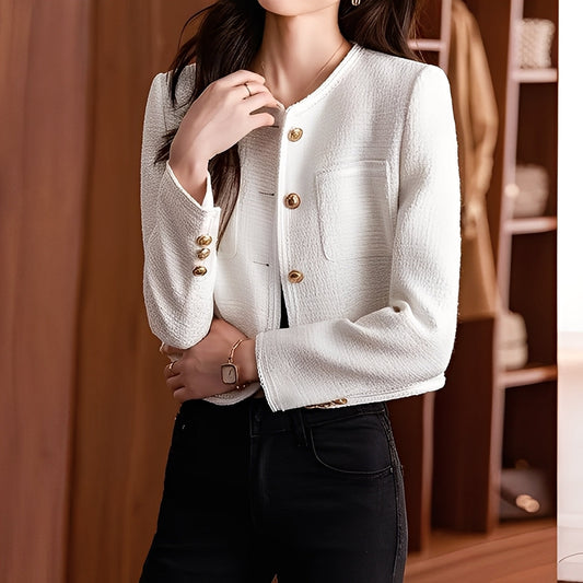 Trecia - Elegante kurze Damenjacke aus Tweed