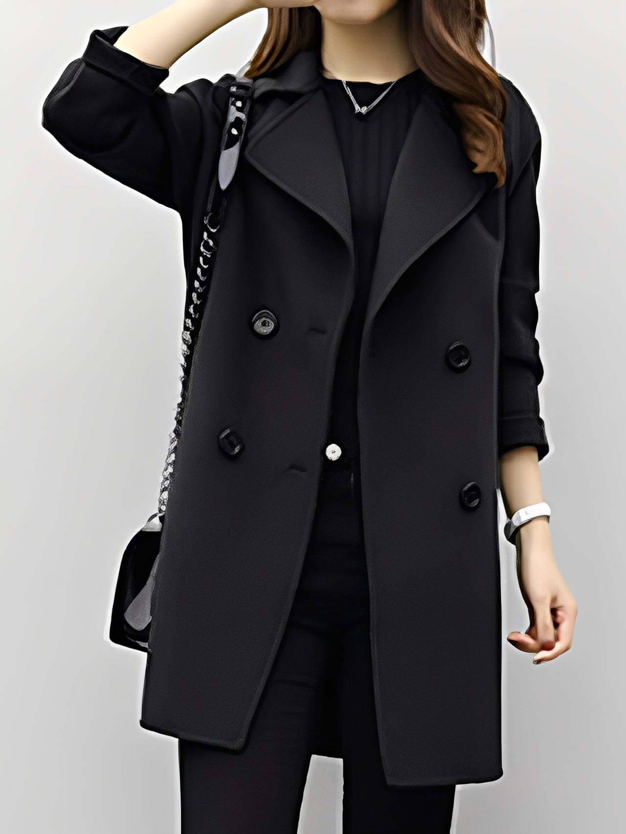 Nichole - Eleganter Damen-Trenchcoat mit zweireihigem Verschluss