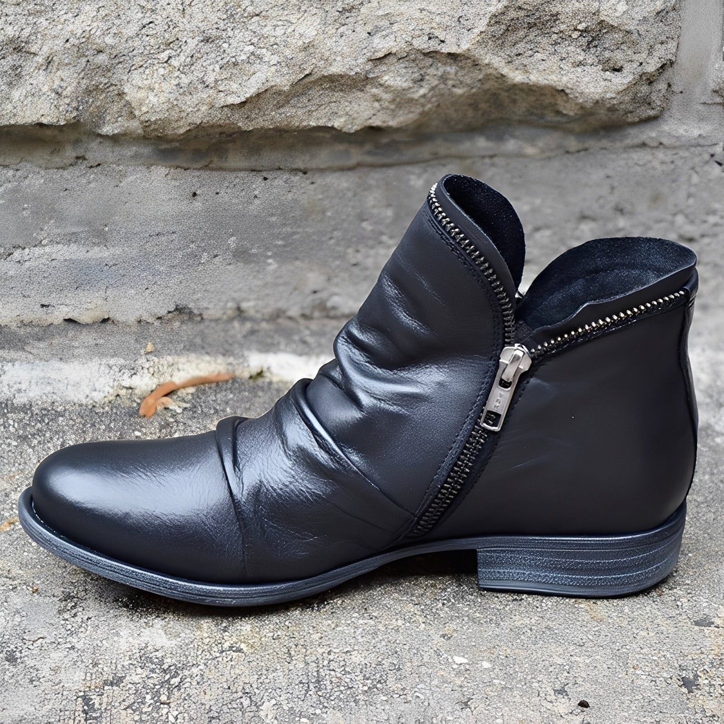 Veronica - Zeitlose Lederstiefel für Damen mit Zipper