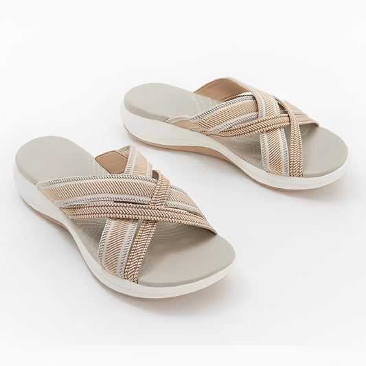 Aliénor - Bequeme Sandalen mit gekreuzten Riemen für Frauen