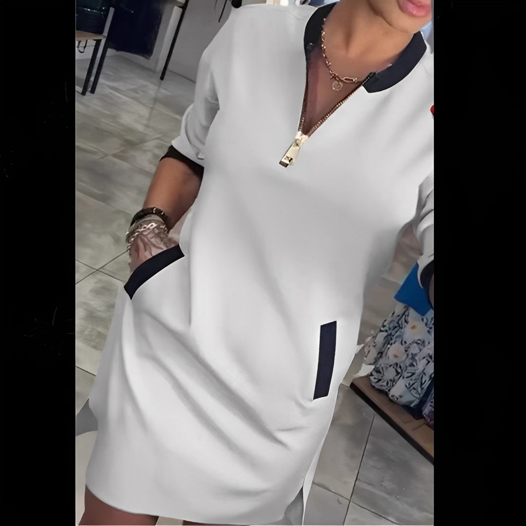 Angelena - Stilvolles Damenkleid mit langen Ärmeln