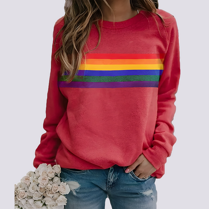 Roseann - Modischer Damenpullover mit buntem Muster