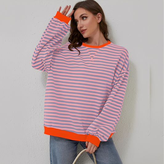 Pénélope - Großer gestreifter Pullover für Damen