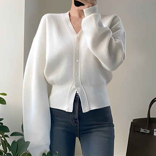 Carolyn - Klassischer, leger gestrickter Cardigan für Damen